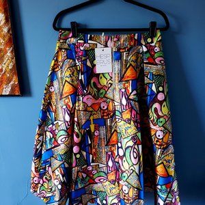 Hesperus Abstract Art Skirt Size Large